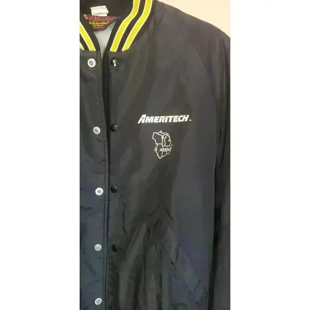 Vintage bomber jacket Pla-Jac Dunbrooke mens size medium Indiana Bell Ameritech